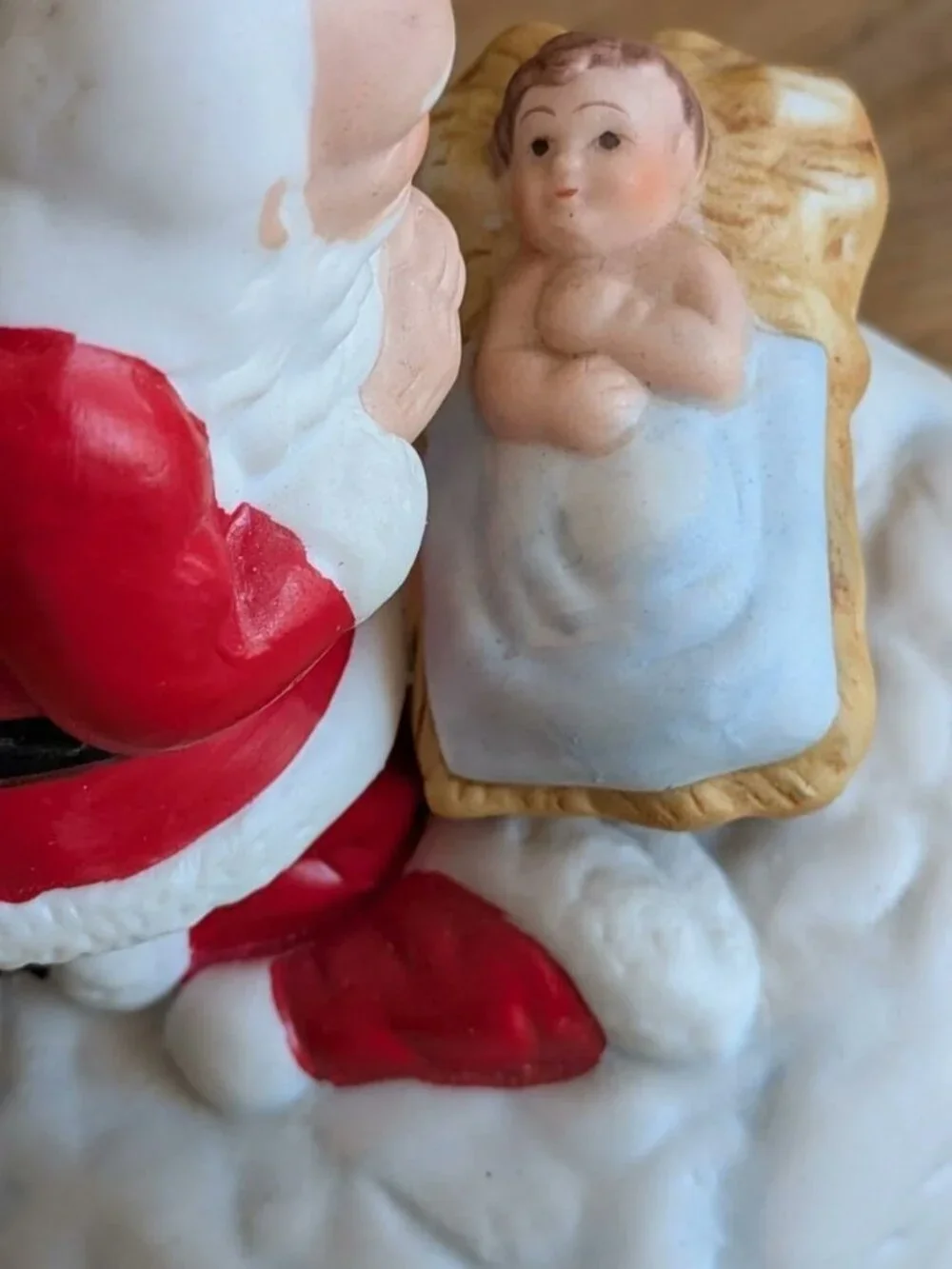 Vintage 1983 Roman Inc. Kneeling Santa Prayer Music Box  